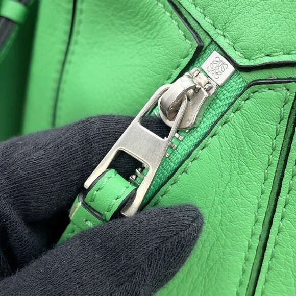 LOEWE Puzzle Crossbody Bag Size Mini Leather Green B - Picture 8 of 12